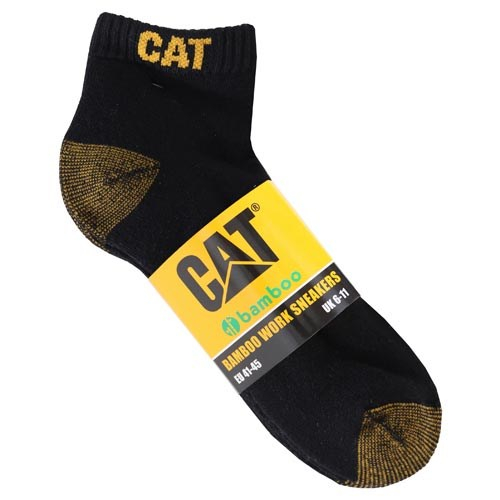 Men's Caterpillar 5 Pack Bamboo Ankle Socks Black Ireland YVNT93542